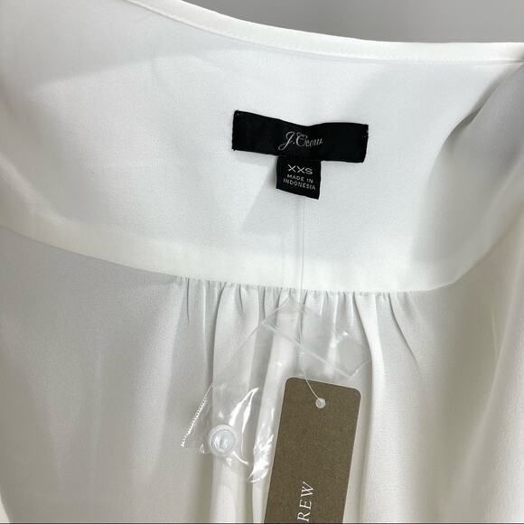 J. Crew Drapey Sleeveless Tuxedo Top Size XXS - Picture 6 of 6